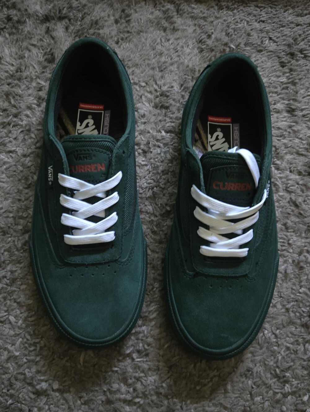 Vans X Atiba Professional Skate Curren Caples Women 8 Emerald Green Suede 062026 - Picture 4 of 10